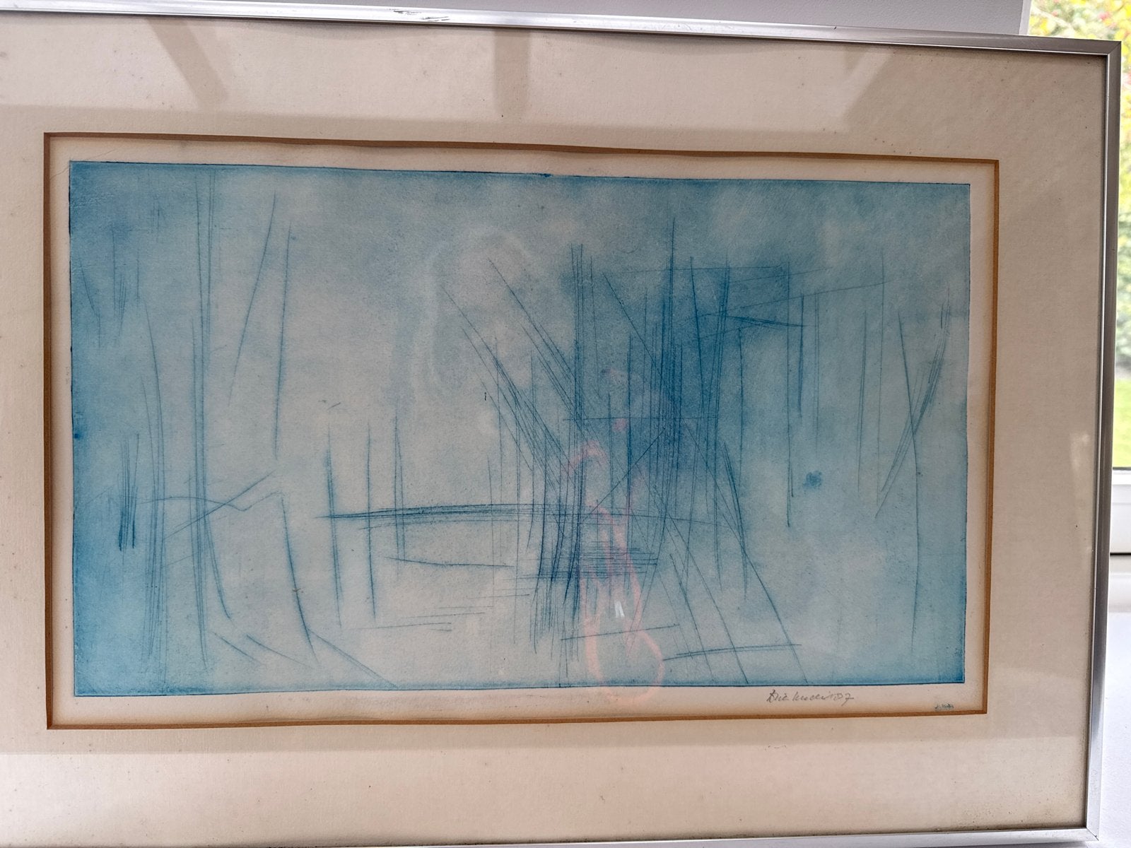 Dries Reeder - Abstracte Ets (1987), Ophalen of Verzenden, Ets, Gesigneerd, 1950 - 1999