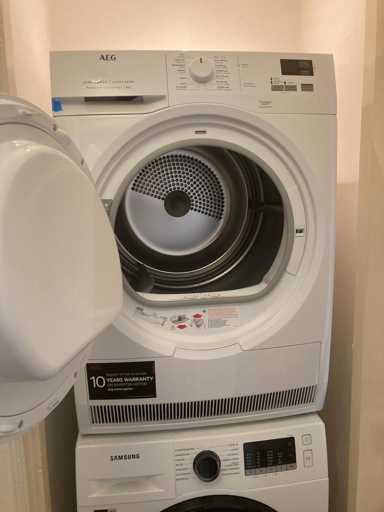 AEG Lavatherm 6000 serie ProSense Technology 8kg Dryer, Ophalen, 8 tot 10 kg, Zo goed als nieuw, Voorlader
