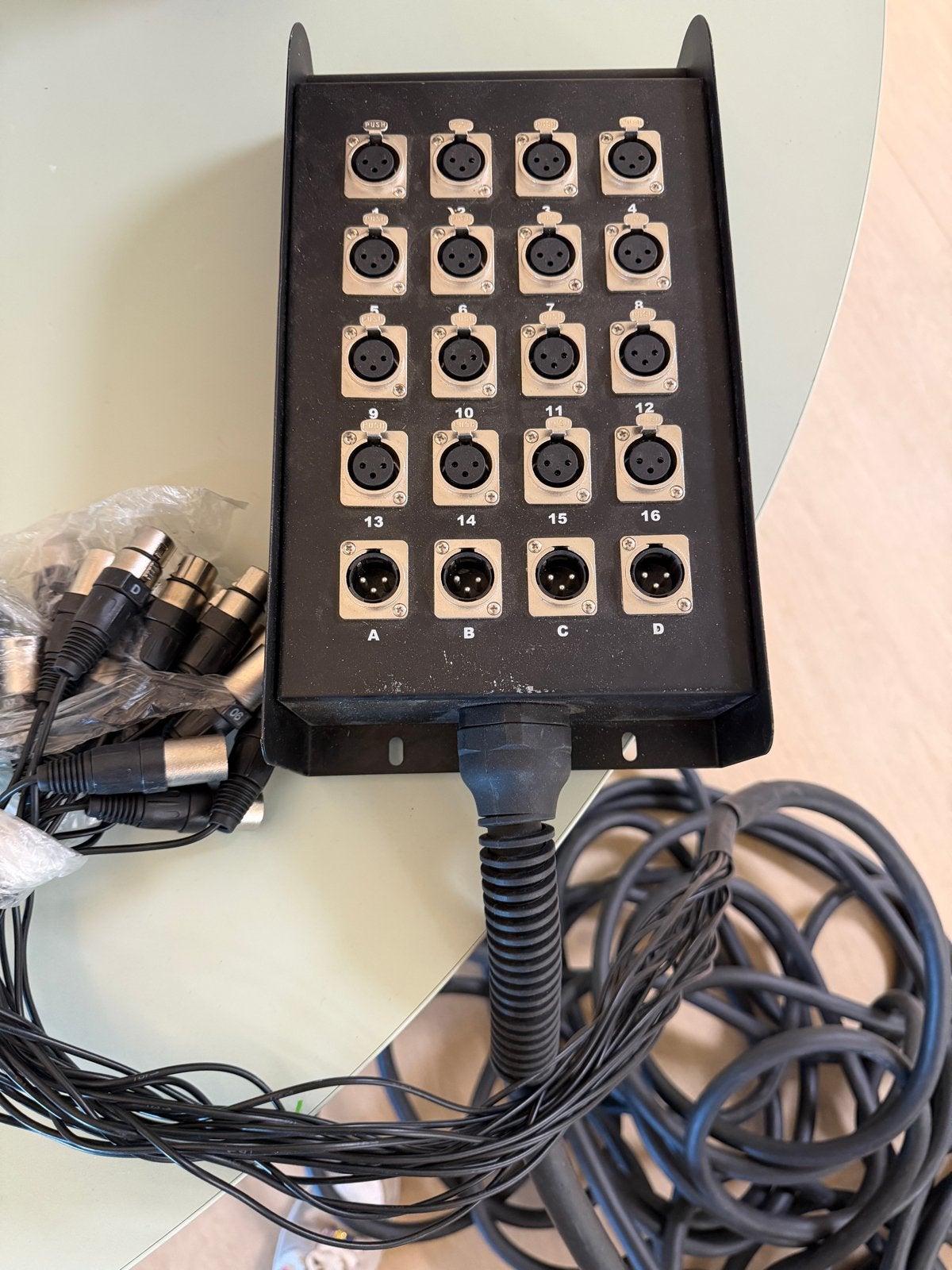Multikabel 16+4 XLR - 20-25m - Zeer goede staat, Muziek en Instrumenten, Kabels en Stekkers, Ophalen of Verzenden, Zo goed als nieuw