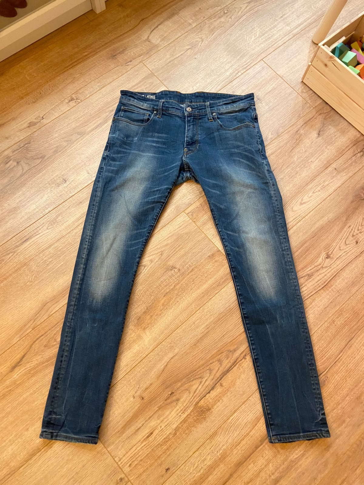G-star Attacc super slim jeans maat 33-32, Verzenden, Zo goed als nieuw, Blauw, W33 - W34 (confectie 48/50)