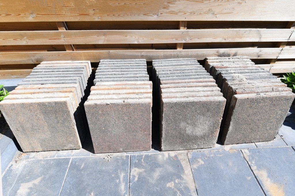 Te Koop tuintegels, Ophalen, Gebruikt, Beton, Terrastegels