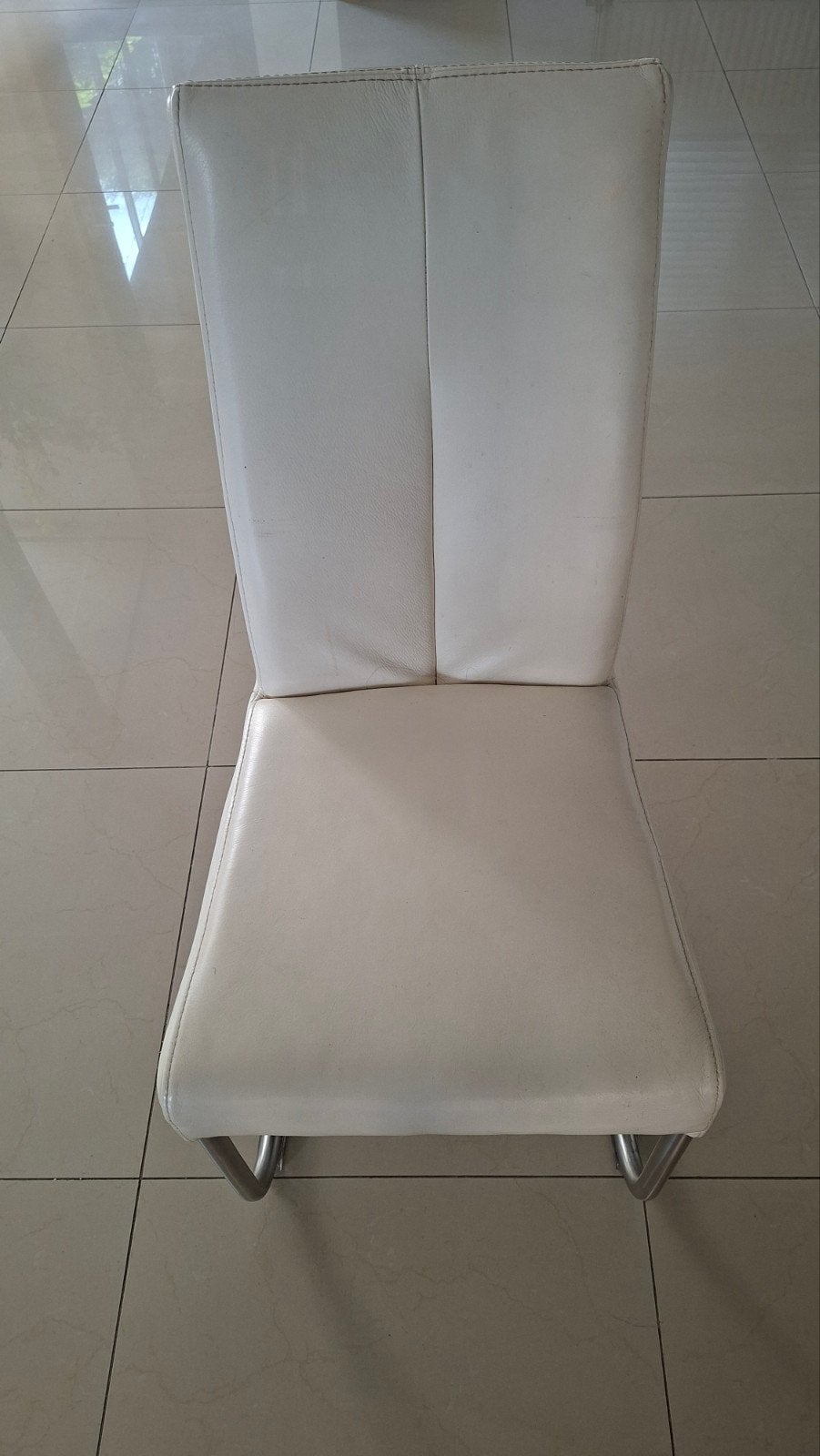 Eetkamerstoelen  echt leer  6 stuks, Huis en Inrichting, Stoelen, Ophalen, Gebruikt, Overige kleuren, Leer
