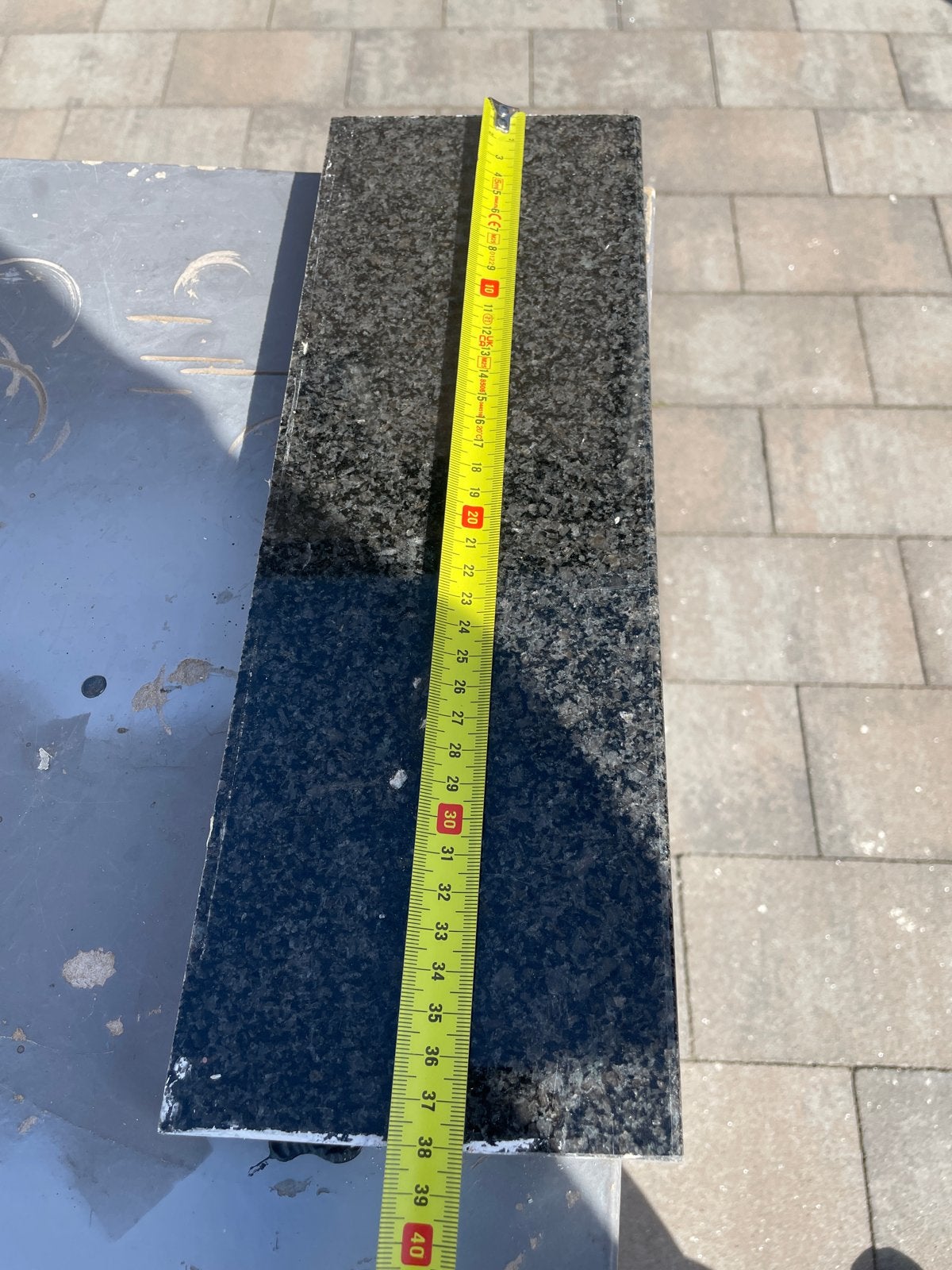 Granieten vensterbank tegel - 39x15x2 cm, Gebruikt, Graniet, Overige typen, 20 tot 40 cm