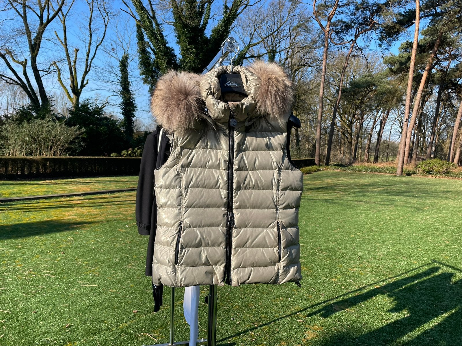 High Society (ski) bodywarmer mt:36 Z.g.a.n., Ophalen of Verzenden, Zo goed als nieuw, Maat 36 (S), Beige