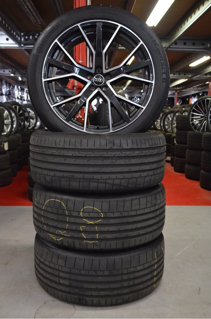 Org. 22" Audi Q8 Velgen 5x112 ET21 10x22 + Zomerbanden, Auto-onderdelen, Banden en Velgen, Niet ingevuld, Gebruikt, 285 mm, Banden en Velgen