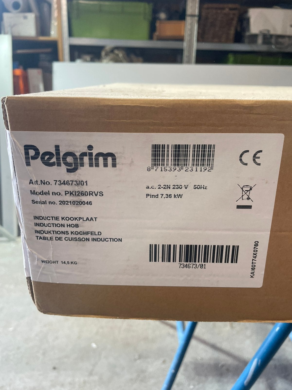 Pelgrim PKI260RVS, Witgoed en Apparatuur, Kookplaten, Ophalen, Nieuw, 4 kookzones, Inductie