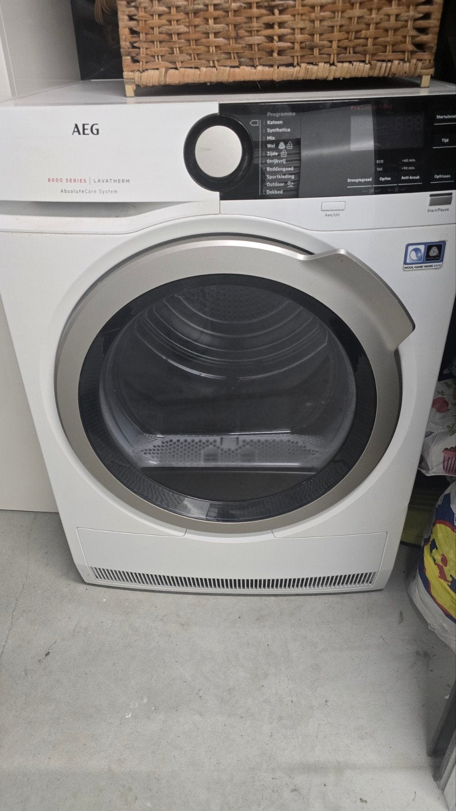 AEG Lavatherm 8000 Series AbsoluteCare System Wasdroger, Witgoed en Apparatuur, Wasdrogers, Wolprogramma, 8 tot 10 kg, Info.nl@aeg.com