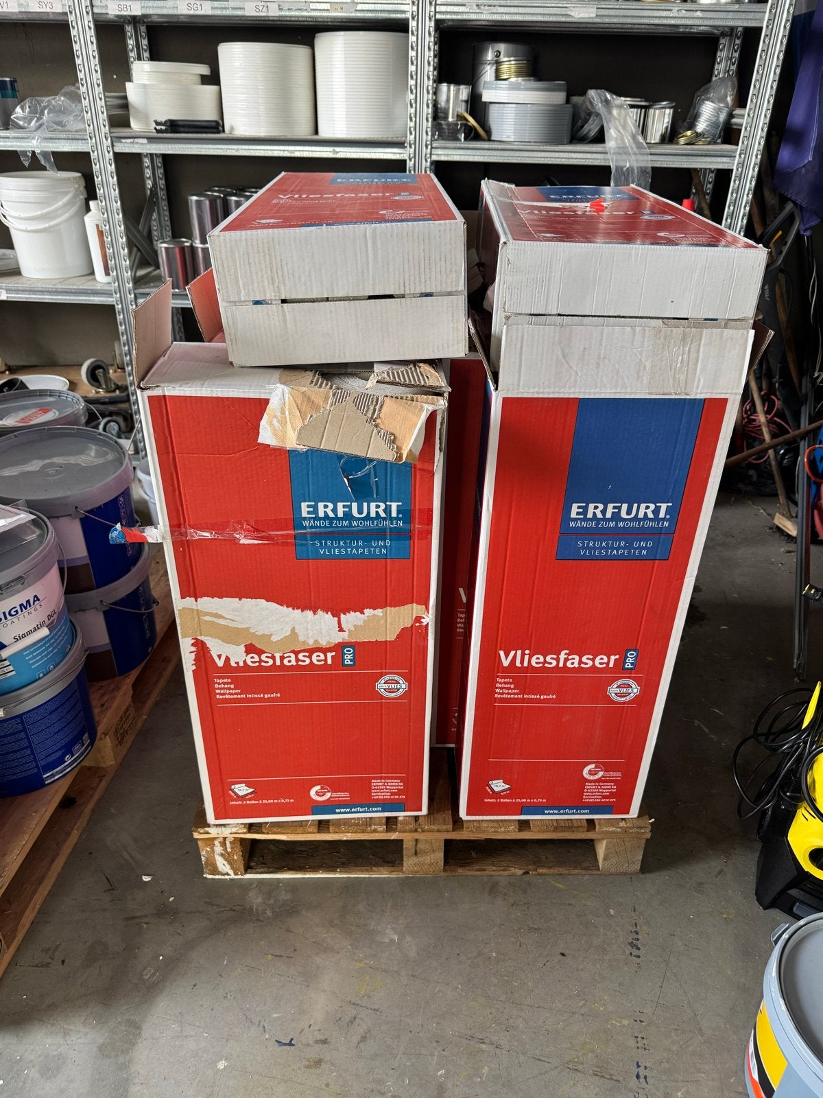 Erfurt Vliesfaser Pro Behang - Diverse patronen en maten, Ophalen, Overige merken, Wit, Structuur