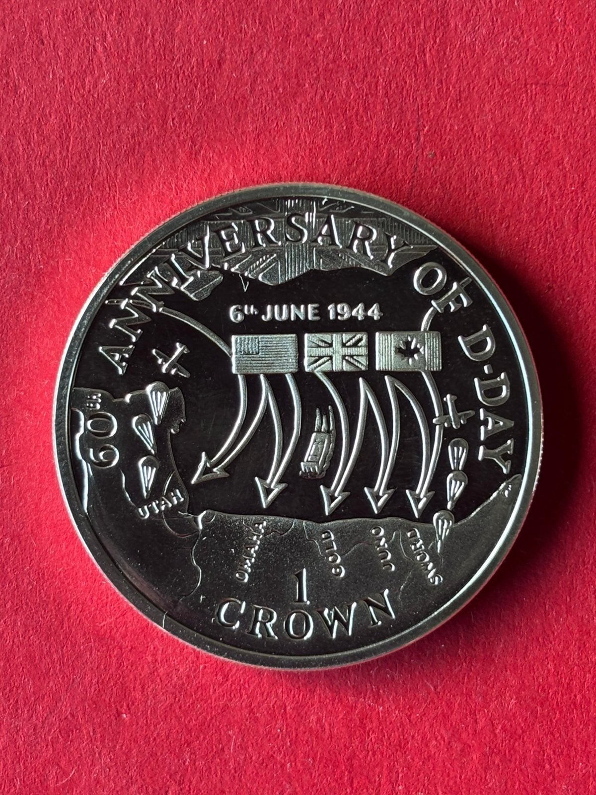 Eiland Man crown 2004 Proof 0,925 zilver 28.28 grams, Ophalen of Verzenden, Overige landen, Zilver