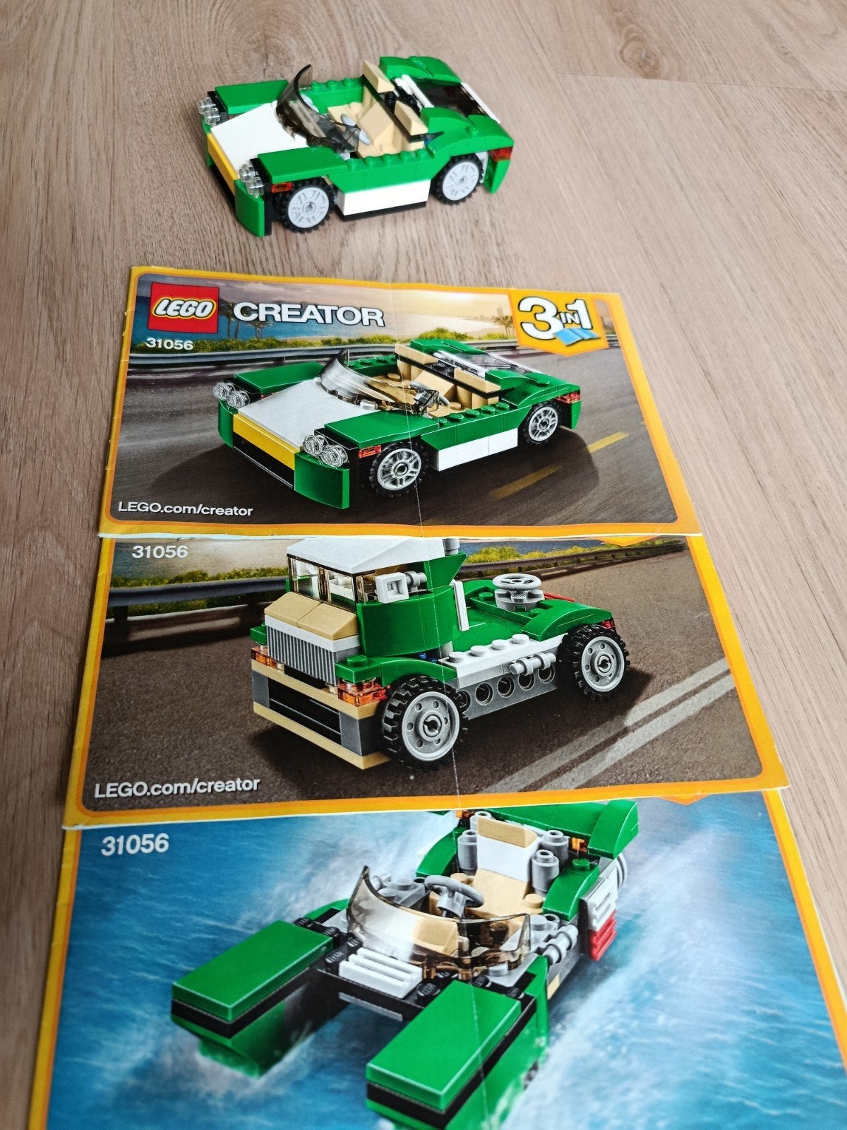 LEGO Creator 31056 Groene Cabriolet 3-in-1, Gebruikt, Lego, Compleet, Ophalen of Verzenden