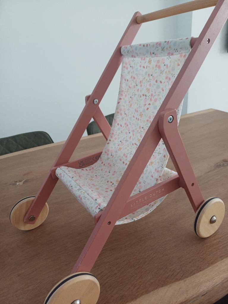 Little Dutch Poppenwagen Roze Hout, Kinderen en Baby's, Speelgoed | Poppen, Ophalen of Verzenden
