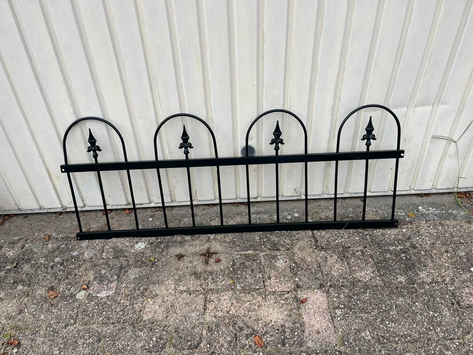 Groen sier hekwerkje, Tuin en Terras, Ophalen of Verzenden, Gebruikt, IJzer, Sierhekwerk