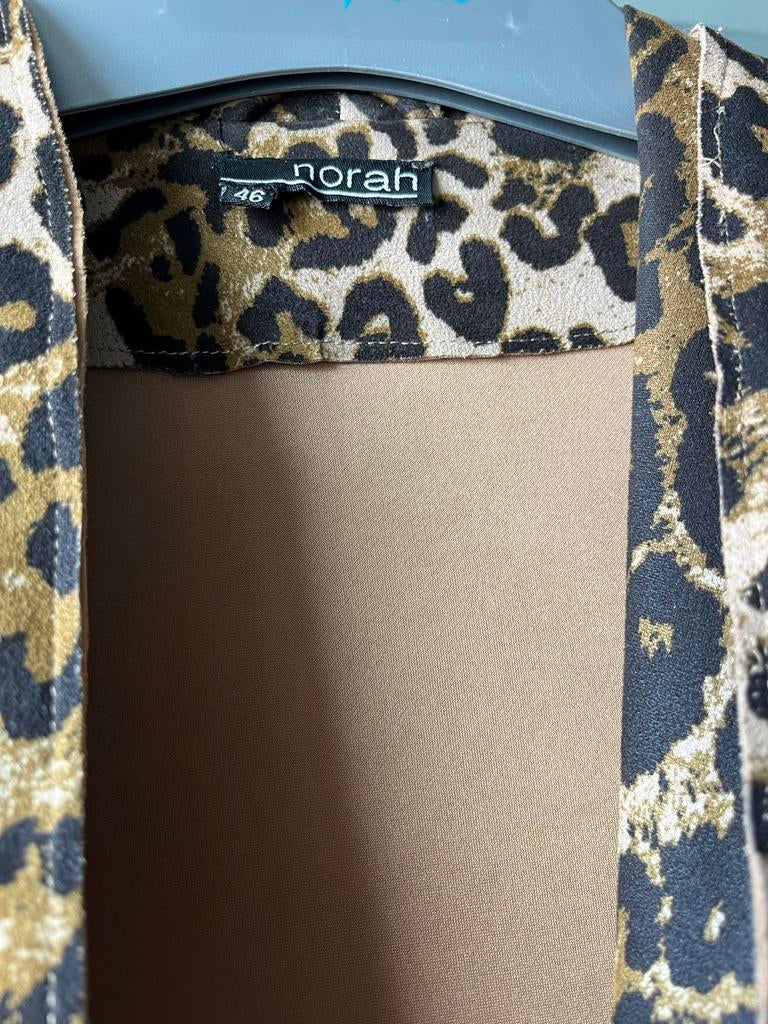 Norah Luipaardprint Vest/Jasje Maat 46, Ophalen of Verzenden, Zo goed als nieuw, Maat 46/48 (XL) of groter, Bruin