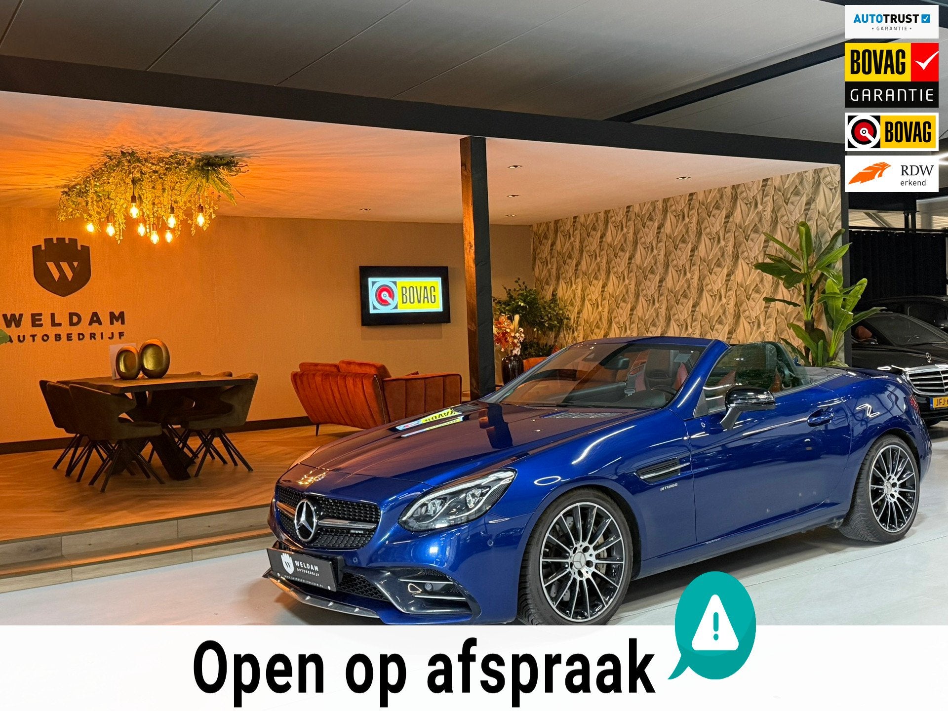 Mercedes-Benz SLC AMG SLC 43 Final Edition|Pano|Memory Pakke, Auto's, Mercedes-Benz, Automaat, Gebruikt, Huisgarantie, Blauw