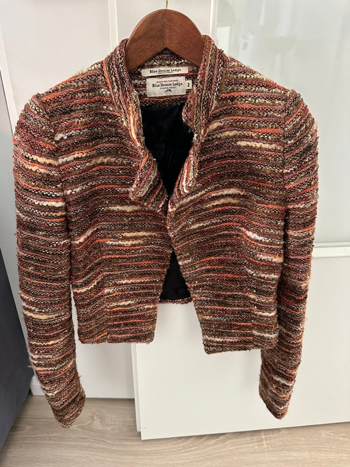 Blue Denim Lodge blazer mt2 (medium), Ophalen of Verzenden, Zo goed als nieuw, Maat 38/40 (M), Bruin