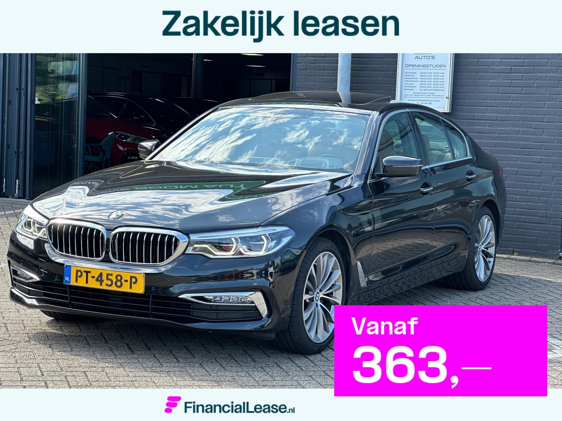 BMW 5-serie 520d High Executive/PANO-DAK/CAMERA/LEDER/NAVI/N, Auto's, BMW, Bedrijf, Lease, Financial lease, 5-Serie, ABS, Adaptive Cruise Control