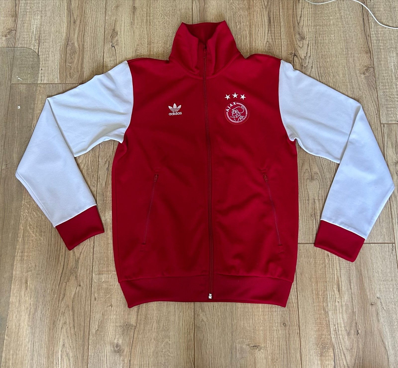 Ajax Adidas Vest - Rood/Wit Trainingsjack, Ophalen of Verzenden, Zo goed als nieuw