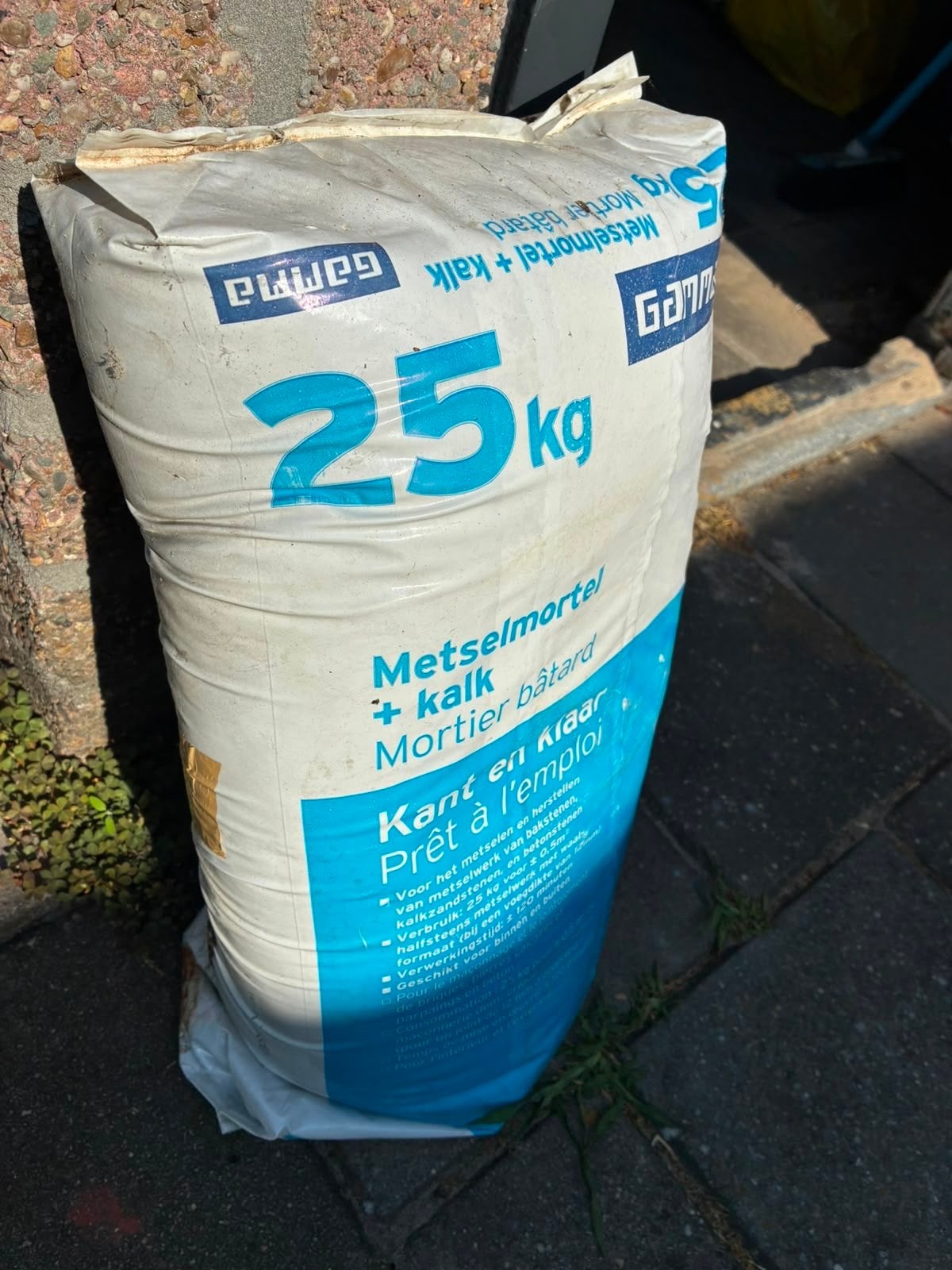 Metselmortel + kalk 25 kg - Gamma, Ophalen, Nieuw