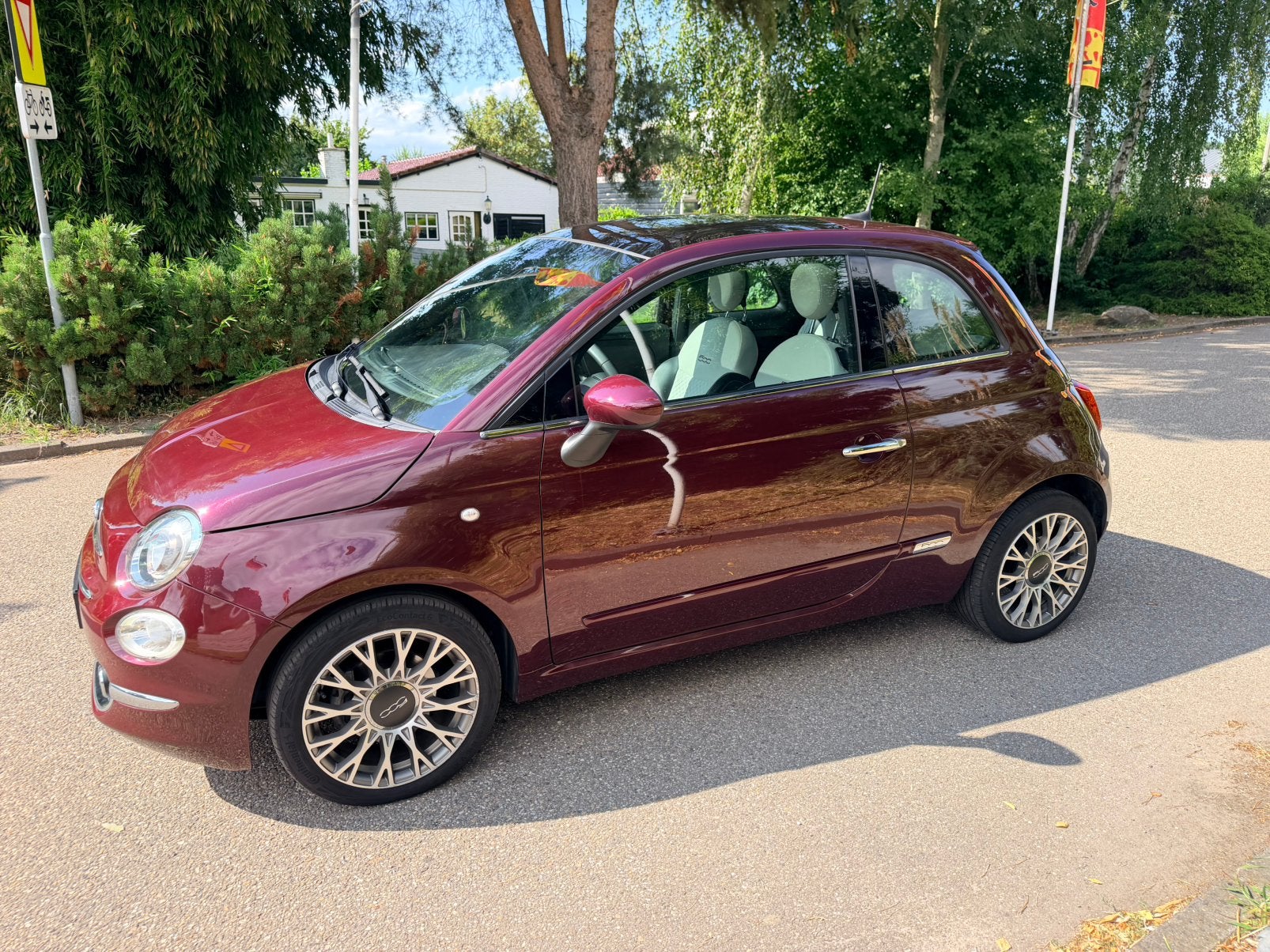Fiat 500 1.0 70pk Hybrid PANO/CLIMA/CRUISE CONTROL 48988 km, Auto's, Fiat, Voorwielaandrijving, Lichtsensor, 4 stoelen, Handgeschakeld