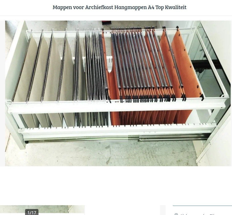Hangmappen Mappen voor Archiefkast accordeon map Documenten, Diversen, Schrijfwaren, Ophalen of Verzenden, Nieuw
