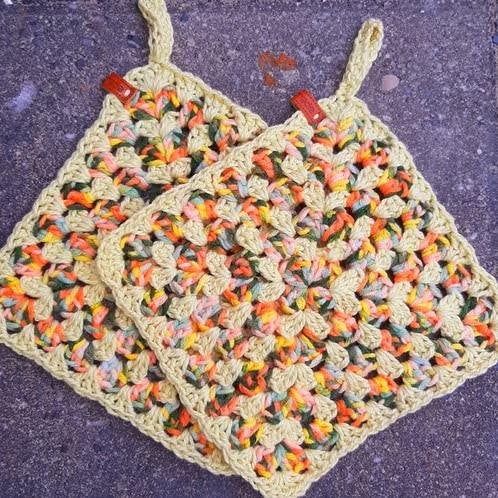 Pannenlappen Vintage Granny-style, Ophalen of Verzenden, Nieuw, Pannenlap of onderzetter