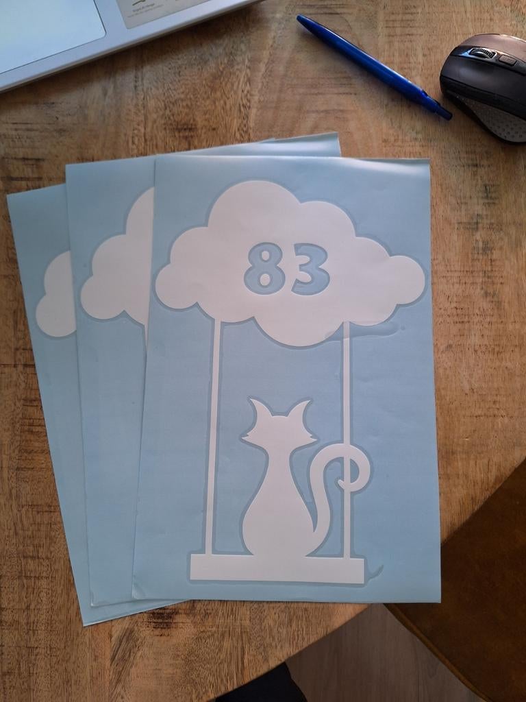 Container stickers met huisnummer, Ophalen of Verzenden