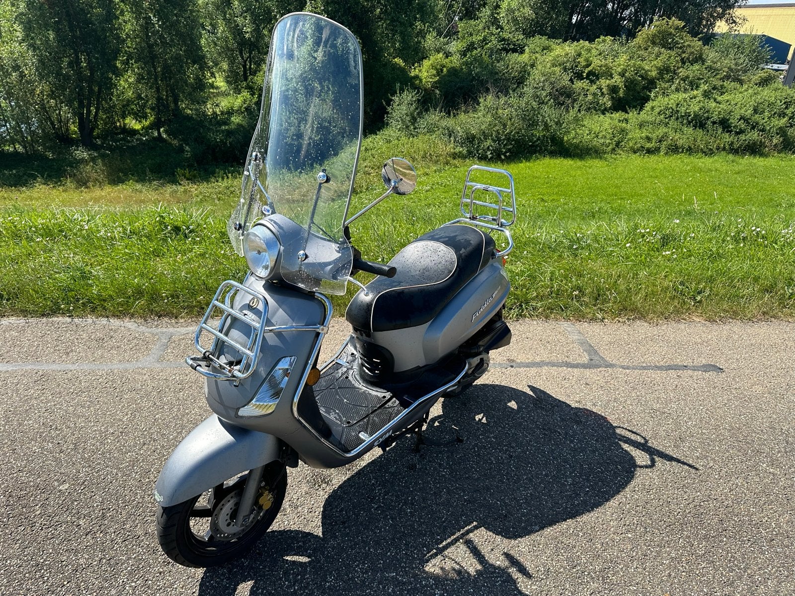 SYM Fiddle II 50S Scooter - Grijs, inclusief windscherm, Ophalen of Verzenden, Gebruikt, Benzine, SYM