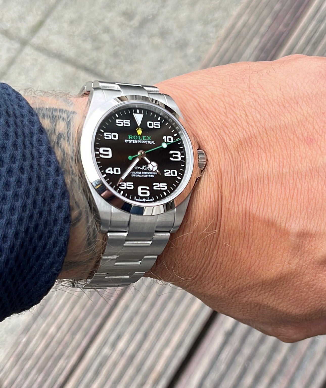 Rolex Air-King | Nieuwstaat | Compleet | Aankoop 05-07-2025, Ophalen, Zo goed als nieuw, Staal, Rolex