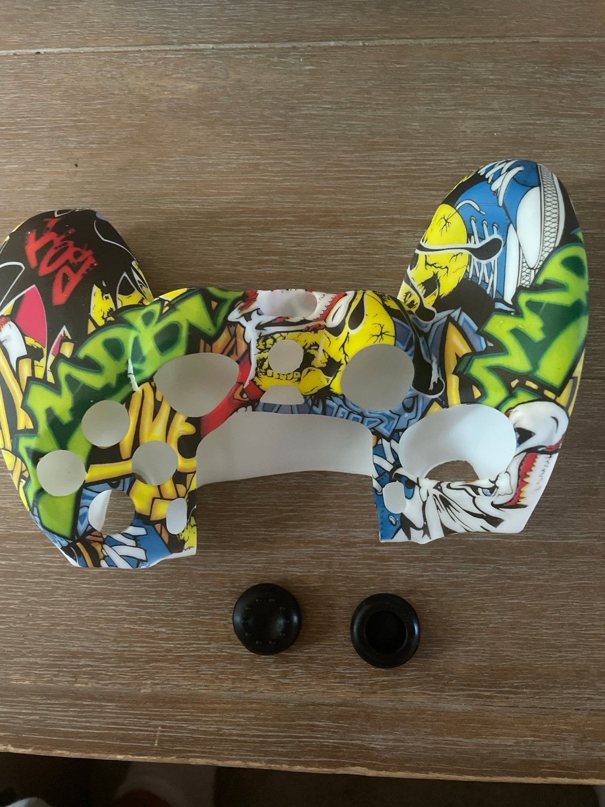 Controller hoesje met graffiti design en thumb grips, Overige merken, Verzenden, Zo goed als nieuw, Hoesje