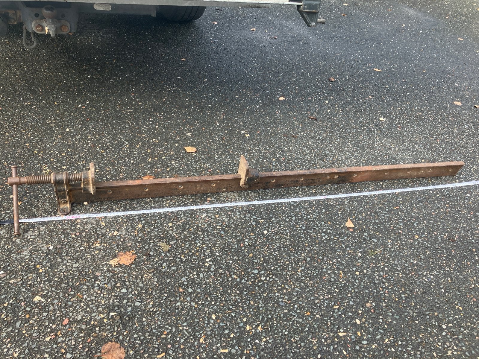 Oude ijzeren lijmklem 165cm- Vintage gereedschap, Ophalen, Gebruikt, Klem, Overige merken