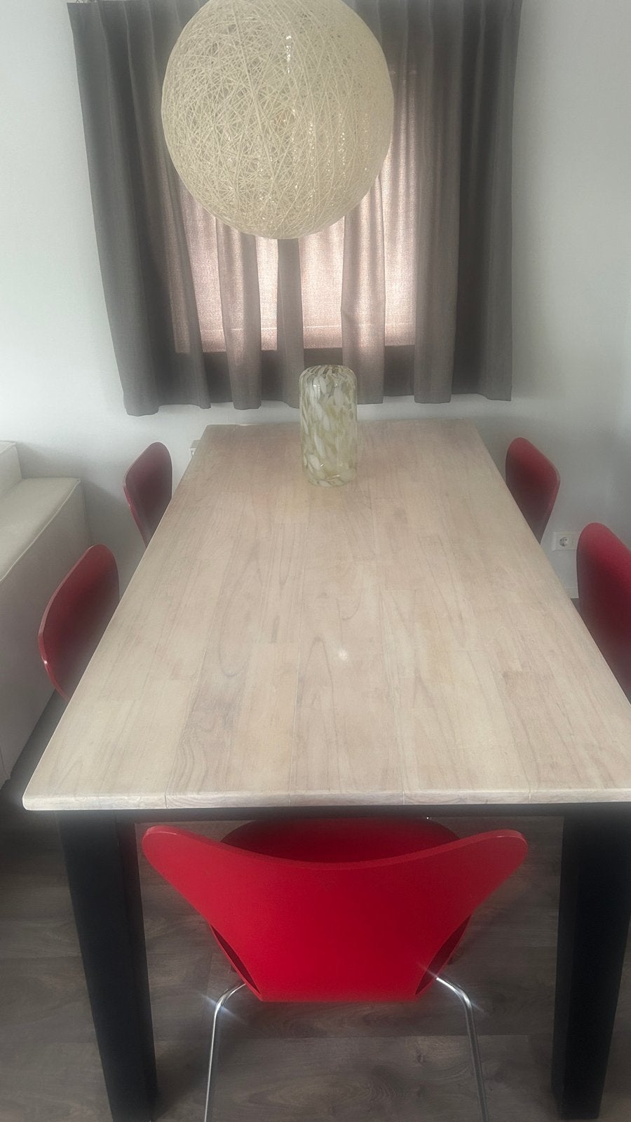 Stevige eettafel 190 x 90 x 77, Huis en Inrichting, Tafels | Eettafels, Gebruikt, 100 tot 150 cm, Vier personen, Rechthoekig