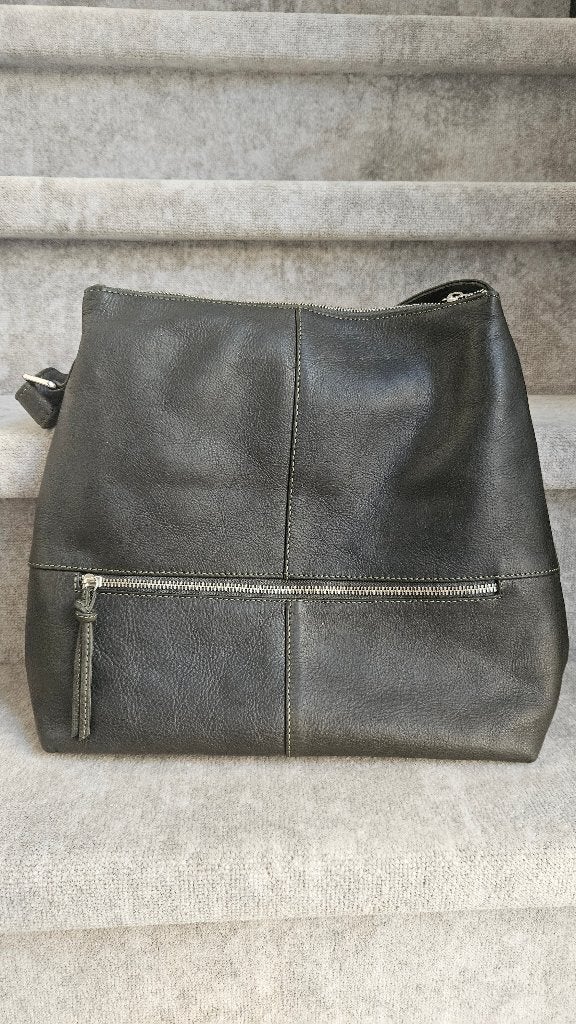 Hobo schoudertas, echt leer, zwart.. nieuw!, Sieraden, Tassen en Uiterlijk, Ophalen of Verzenden, Nieuw, Zwart, Handtas