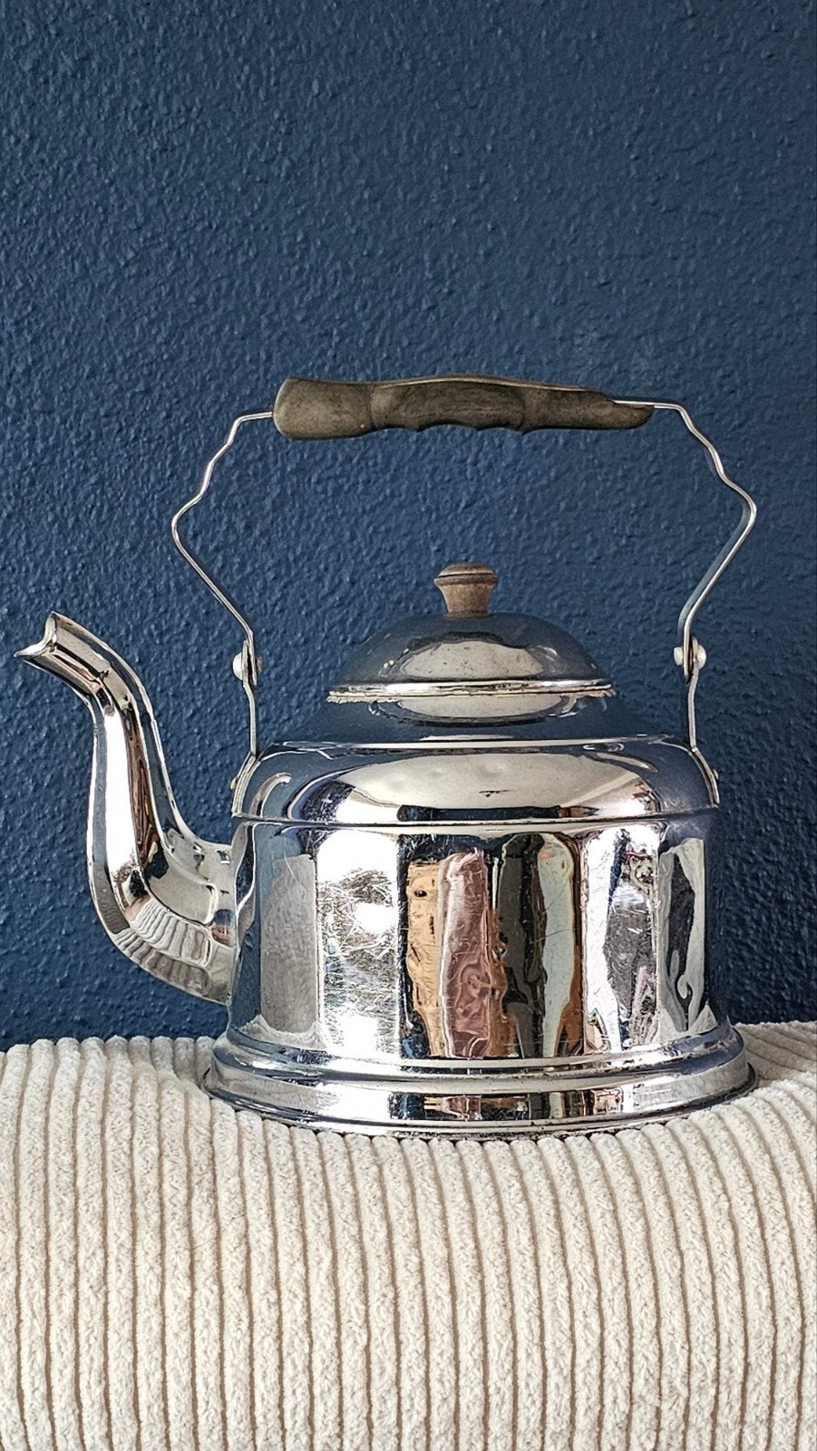 Vintage Verchroomde Waterketel met bakelieten Handvat, Ophalen