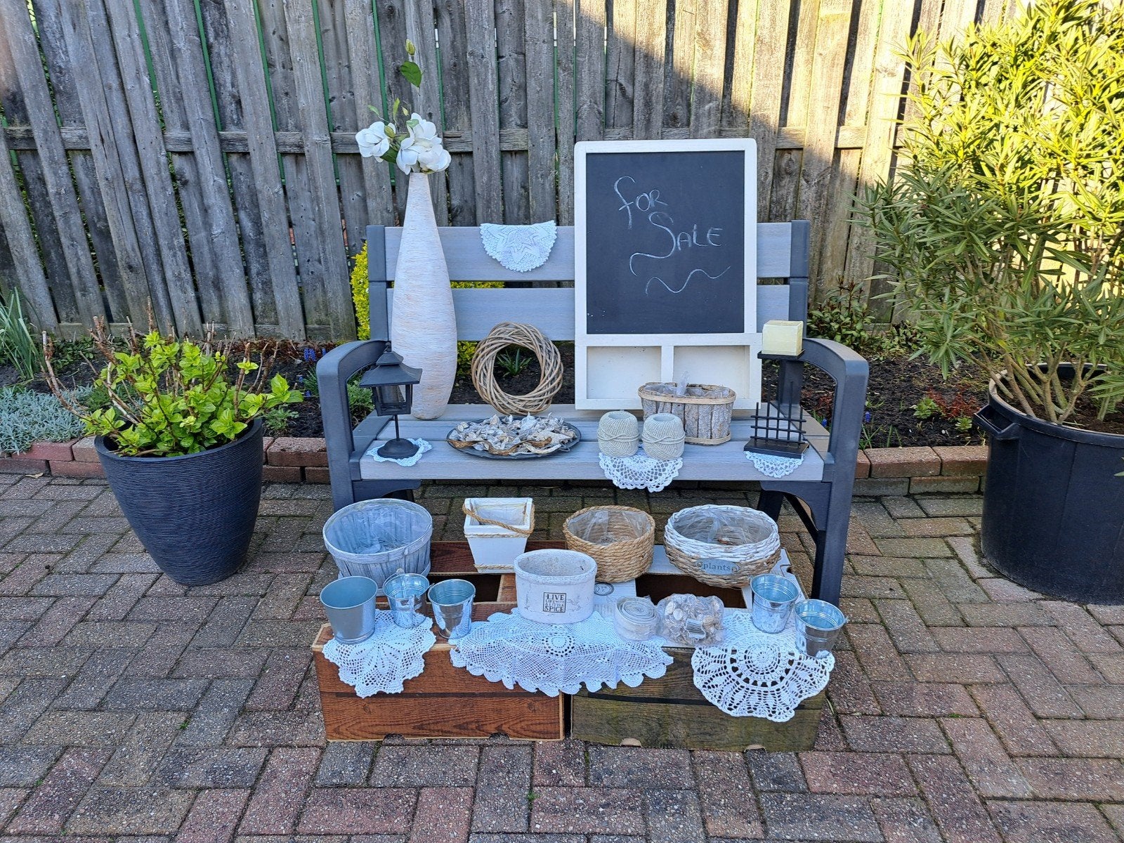 partij pakket brocante landelijke woonaccessoires decoratie, Ophalen of Verzenden, Gebruikt