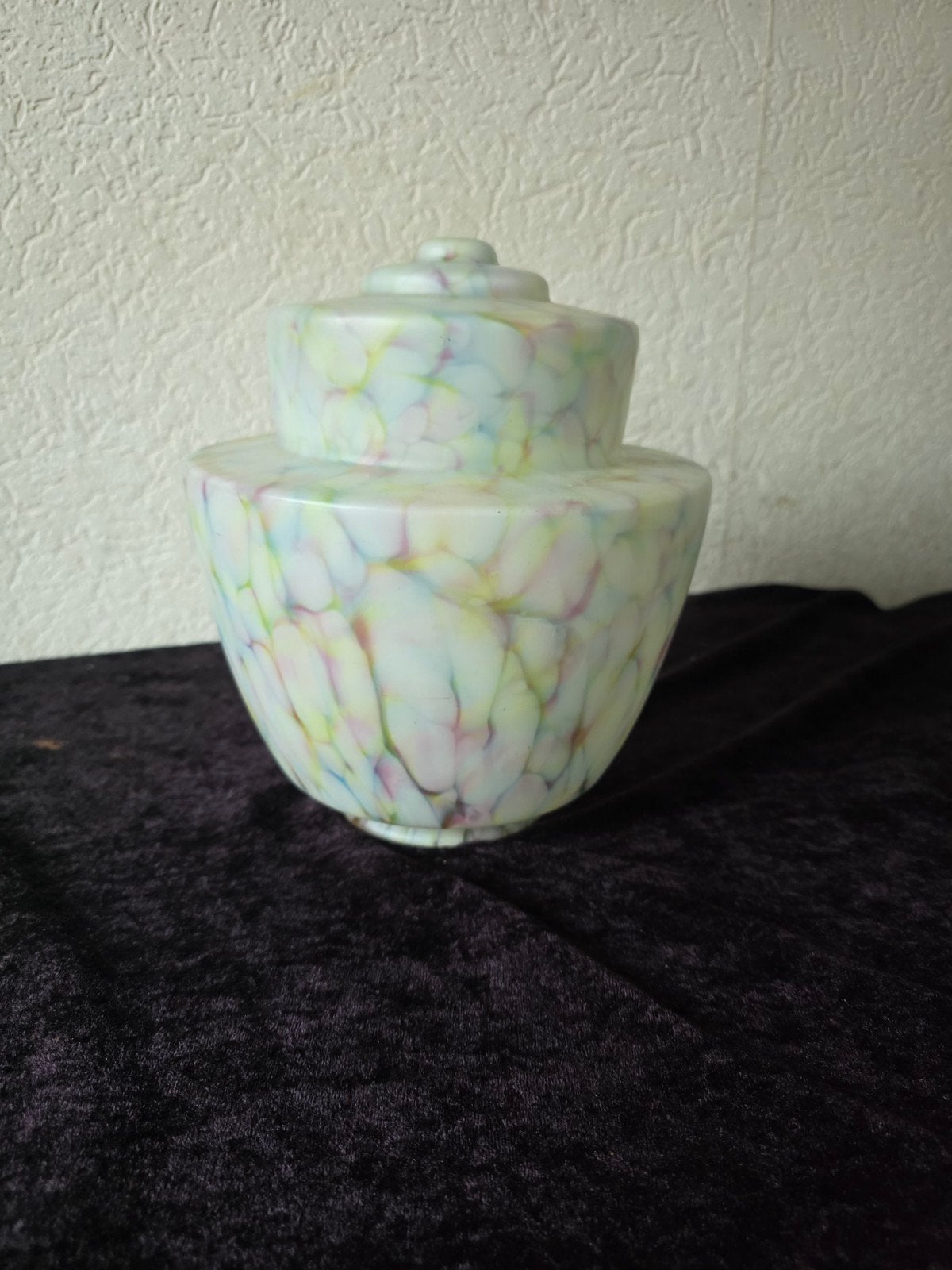 gevlokte glazen Art Deco lamp, Ophalen of Verzenden