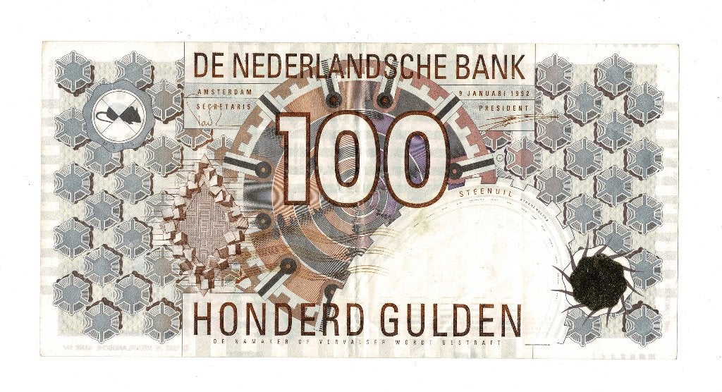 100 gulden 1992 Steenuil (Zie scans), Ophalen of Verzenden, 100 gulden, Los biljet