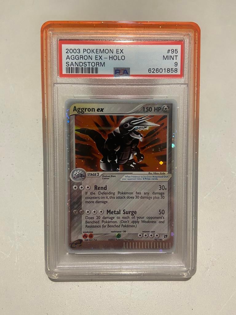 Pokemon Sandstorm Aggron EX Holo PSA 9, Ophalen of Verzenden, Nieuw, Losse kaart, Foil