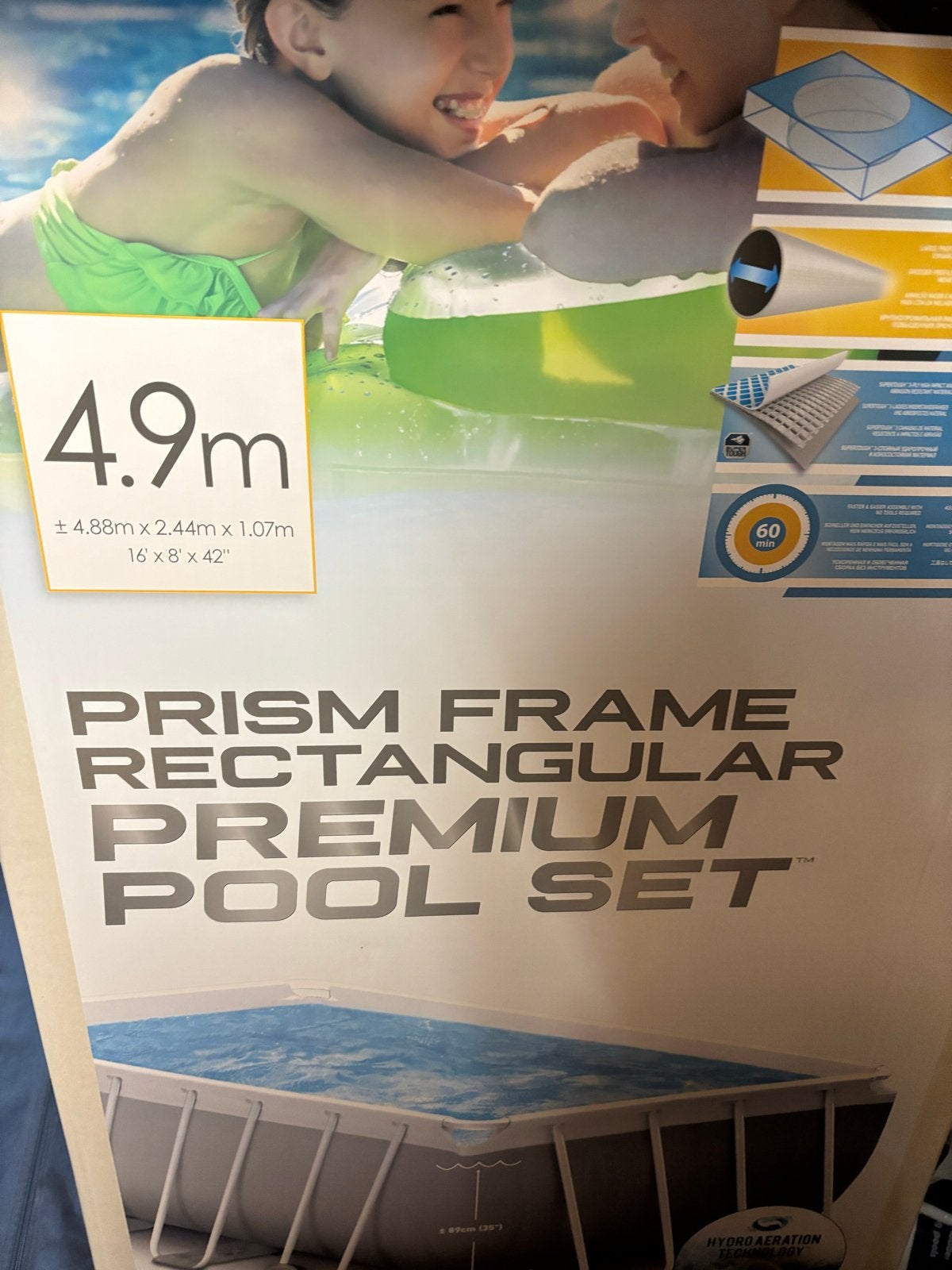 Gebruikt Intex Prism Frame zwembad met trap en afdekzeil, Ophalen, Gebruikt, 200 tot 300 cm, 80 tot 120 cm