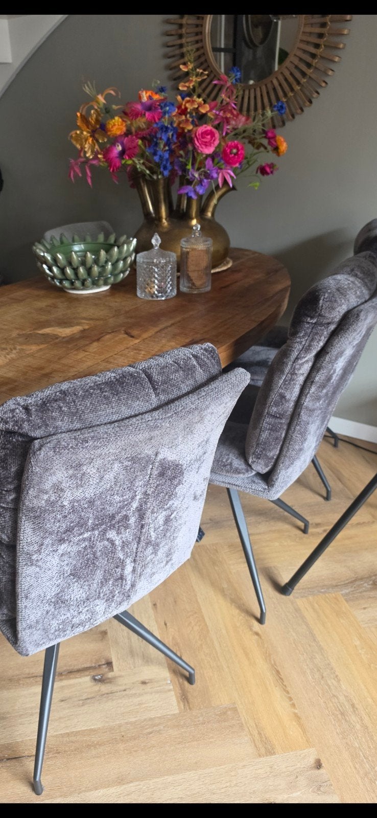 draaibare eetkamerstoelen 4 stuks haco NIEUWSTAAT, Ophalen, Zo goed als nieuw