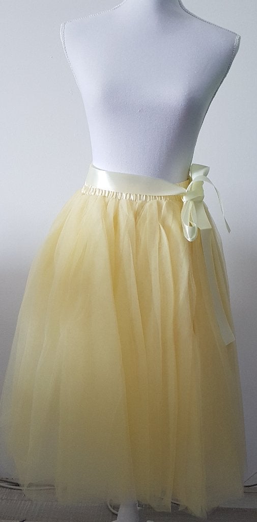 Nieuw gele petticoat / tutu/ tule, 6 lagen + onderrok, Ophalen of Verzenden, Nieuw, Geel, Onder de knie