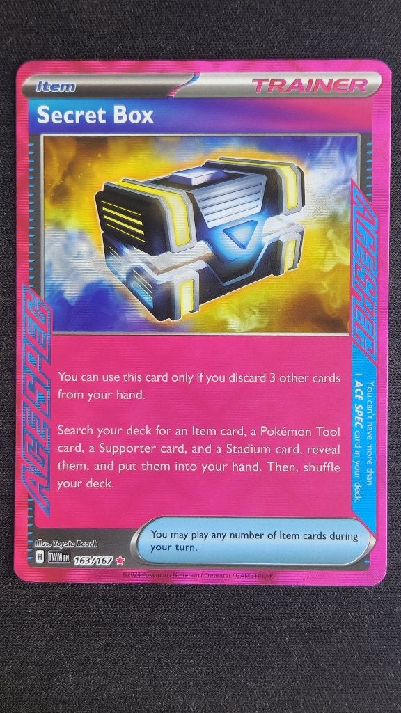 Secret Box (TWM 163/167) Pokémon kaart, Hobby en Vrije tijd, Verzamelkaartspellen | Pokémon, Zo goed als nieuw, Losse kaart, Ophalen of Verzenden