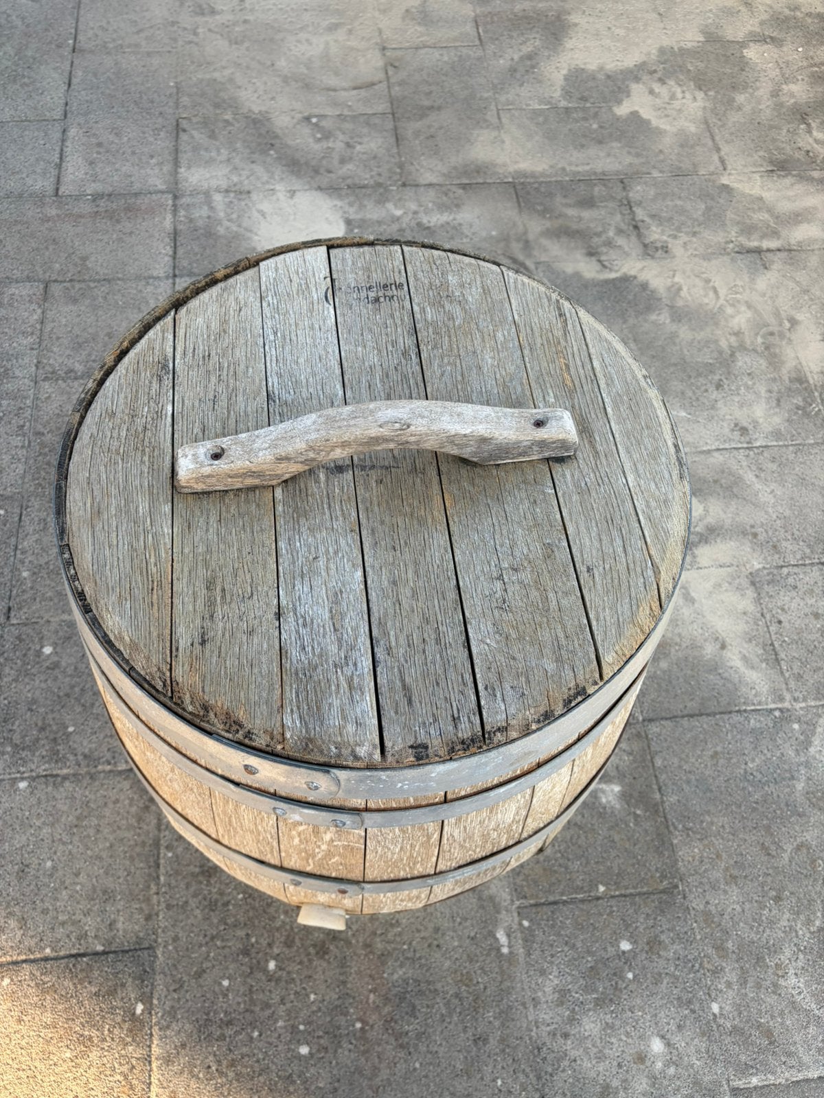 Regenton/wijnvat, 150 liter of meer, Ophalen, Gebruikt, Hout