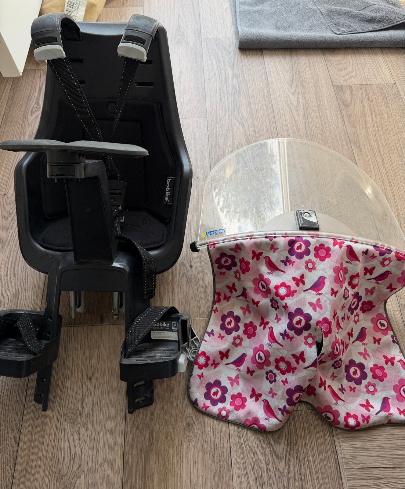 Bobike voorzitje met windscherm (excl. bevestigingsmateriaal, Ophalen, Voorzitje, 0 t/m 13 kg, Gebruikt