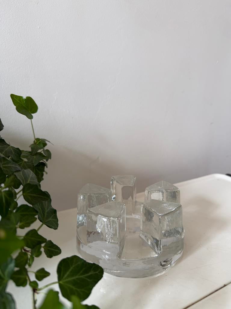Brutalist waxinelichthouder, Antiek en Kunst, Antiek | Glas en Kristal, Ophalen of Verzenden