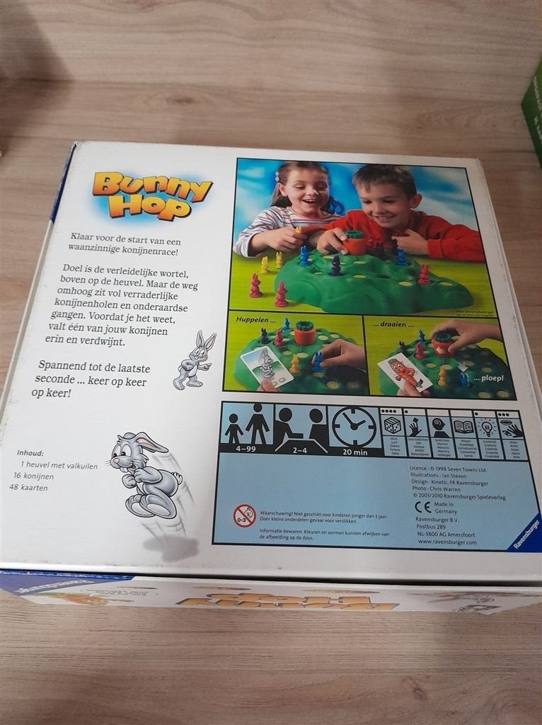 Bunny Hop - s3342, Hobby en Vrije tijd, Gezelschapsspellen | Bordspellen, Verzenden, Zo goed als nieuw