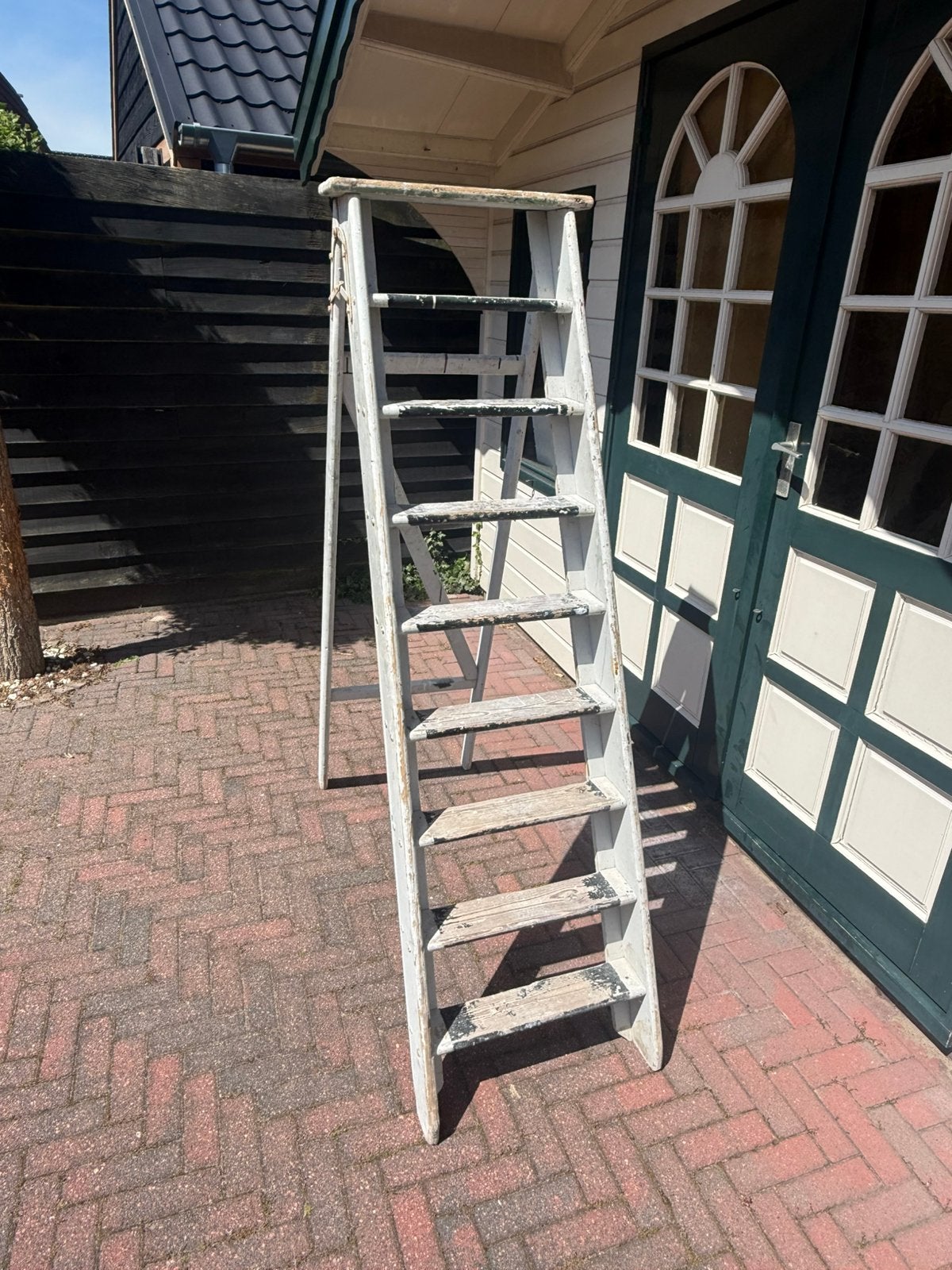 Houten trap, Doe-het-zelf en Verbouw, Ladders en Trappen, Ophalen, Trap, Zo goed als nieuw, Opvouwbaar of Inschuifbaar