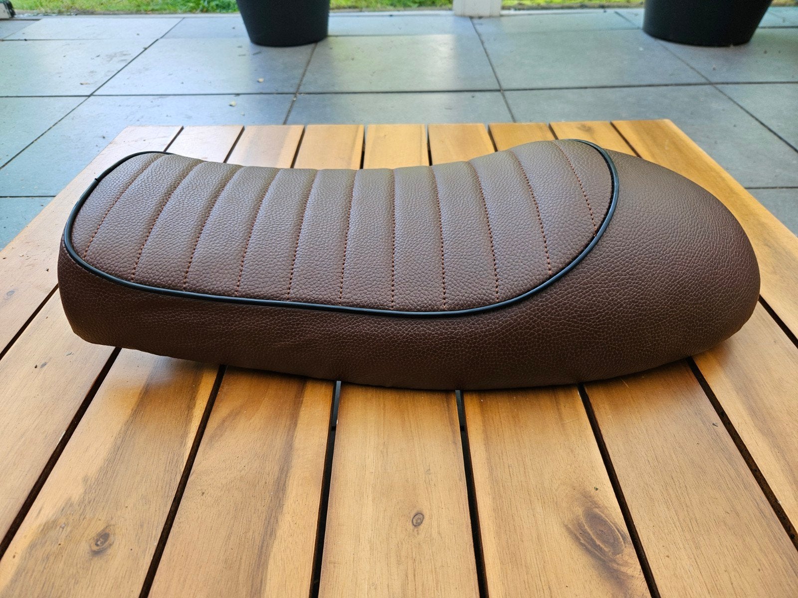 Café racer zadel bruin leder, Ophalen of Verzenden