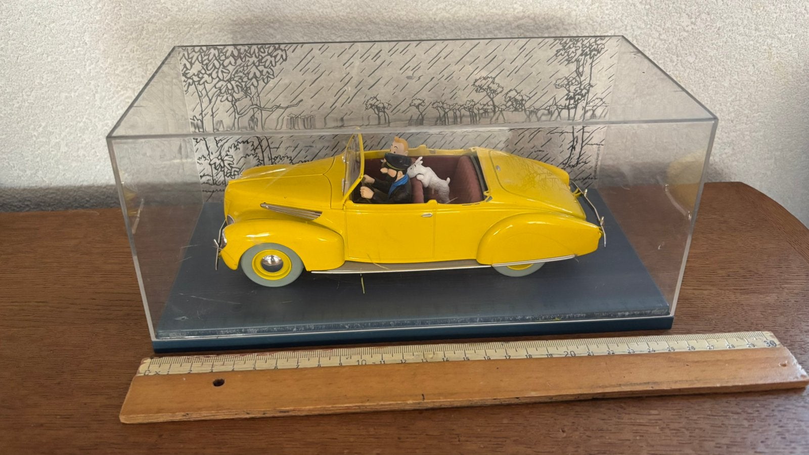 Kuifje auto schaalmodel 1:24 de Lincoln Zephyr, Ophalen of Verzenden, Zo goed als nieuw, Overige merken