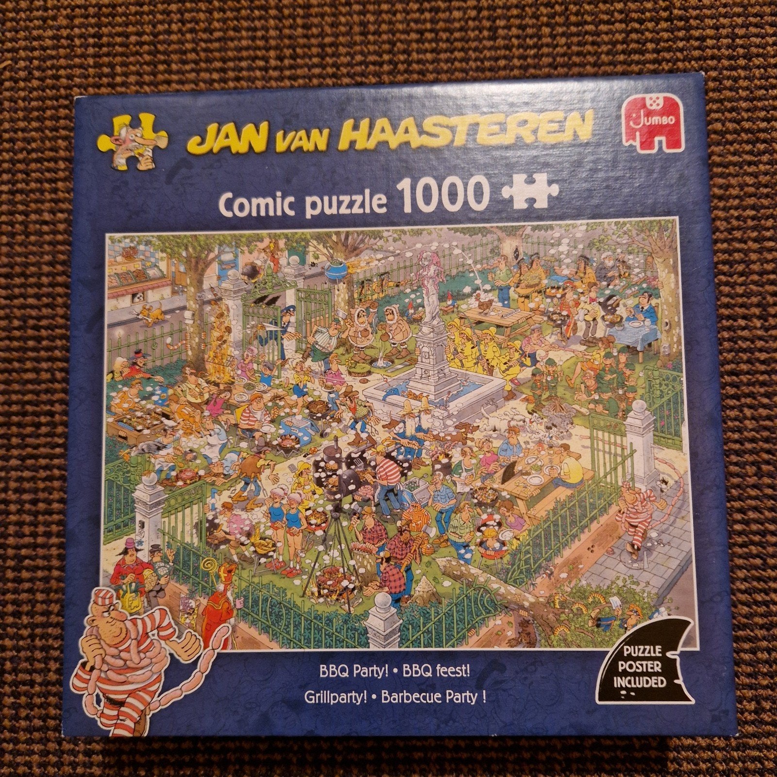 Jan van Haasteren Comic Puzzel 1000+ Stukjes - BBQ Party, Ophalen of Verzenden, 500 t/m 1500 stukjes, Zo goed als nieuw, Legpuzzel