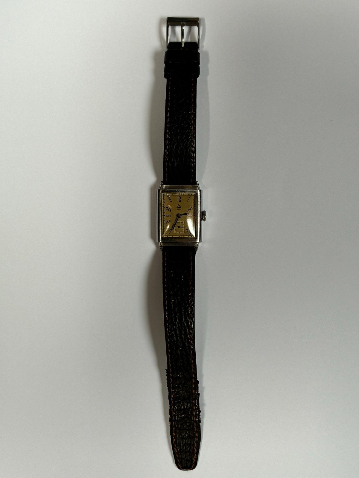 Alpina Art Deco Tank Polshorloge, Staal, Met bandje, Polshorloge, 1930 tot 1960